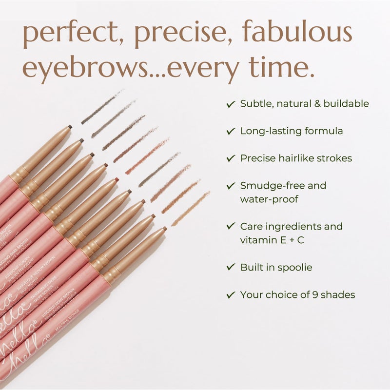 Chella Eyebrow Pencil â€“ Easy-to-Use Brow Definer for Shaping, Filling & Blending â€“ Long-Wear Grey Eyebrow Pencils for Women with Precise Tip (Grey) - Image 3